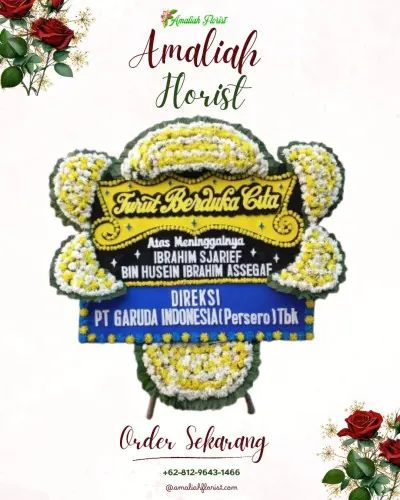 Papan Bunga Duka di Bahu