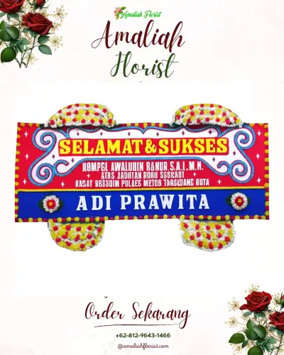 Karangan Bunga Ucapan Selamat di Bahu